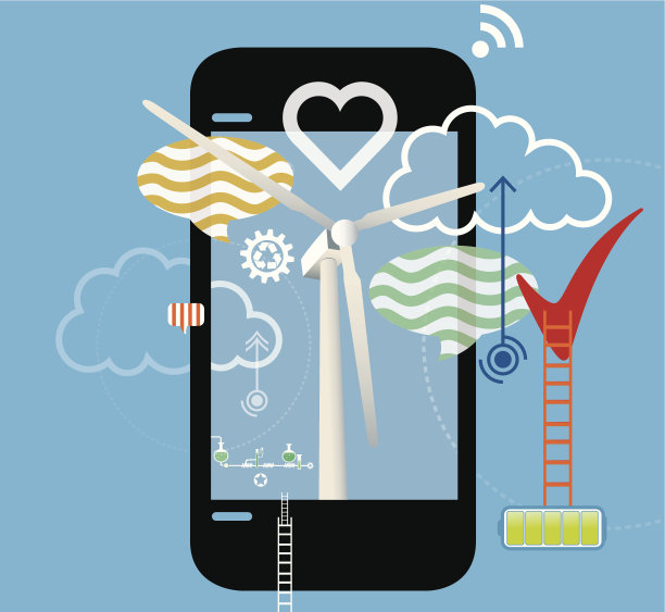 风力发电和循环利用图片下载