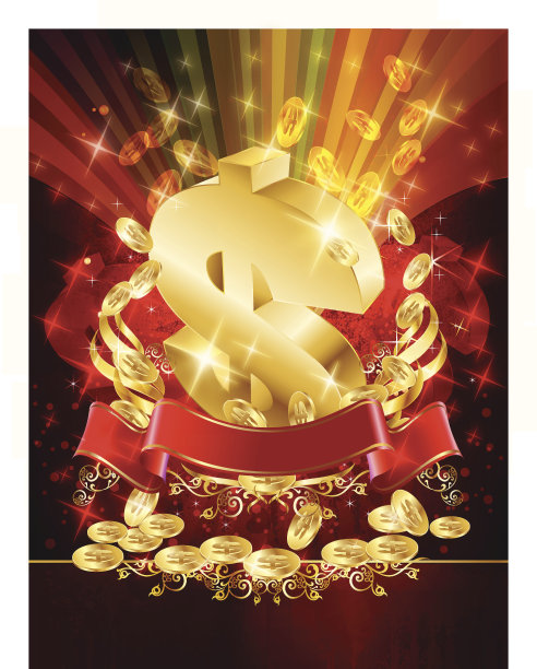 黄金美元与Grunge背景图片下载