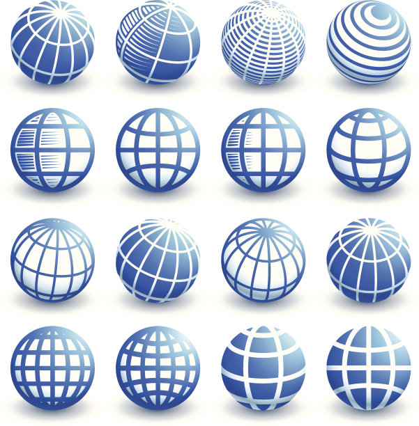 抽象三维地球仪设计版权免费矢量图形图片下载