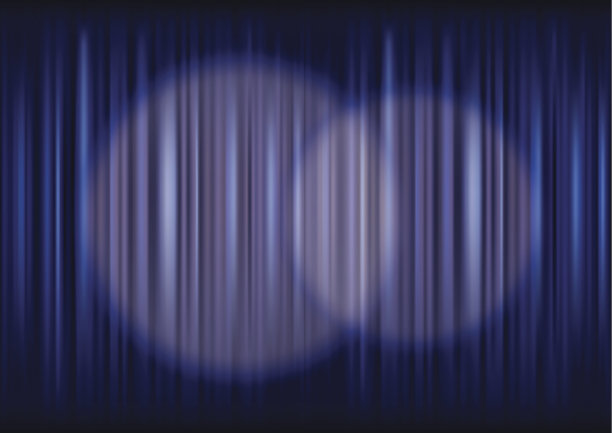 窗帘蓝&聚光灯图片下载