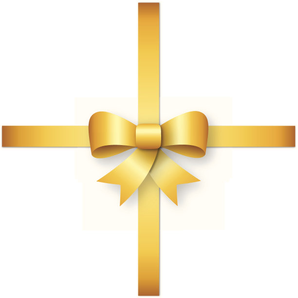 带蝴蝶结的金丝带图片下载