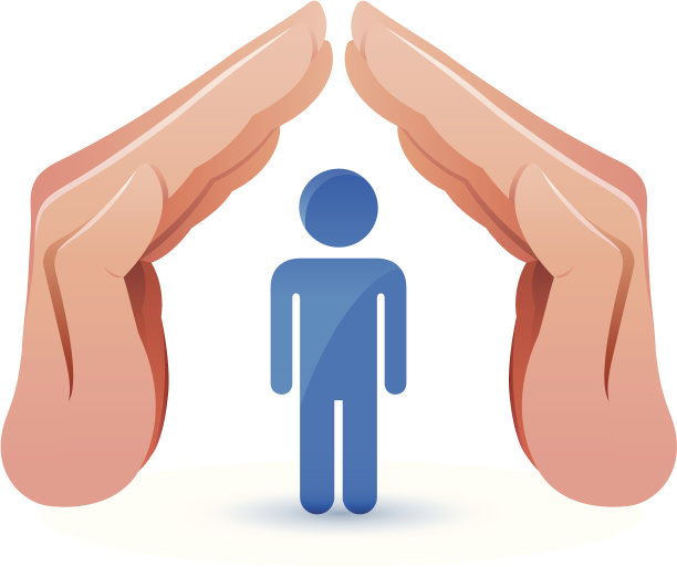 双手保护象征人物图片下载