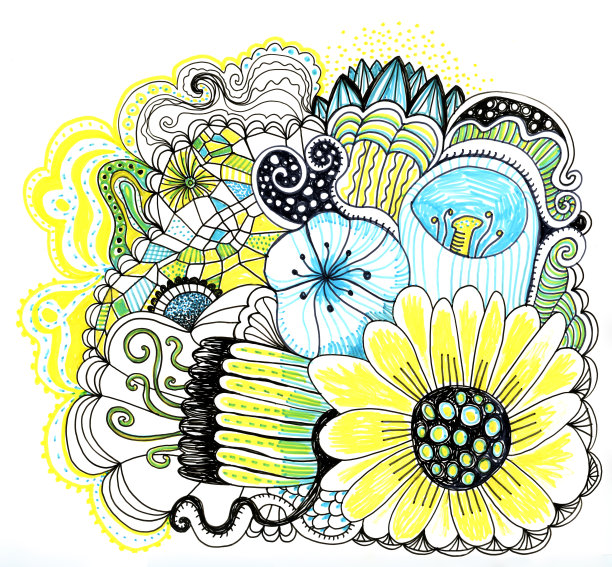 涂鸦的花图片下载