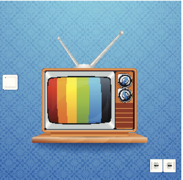 向量复古的电视图片下载