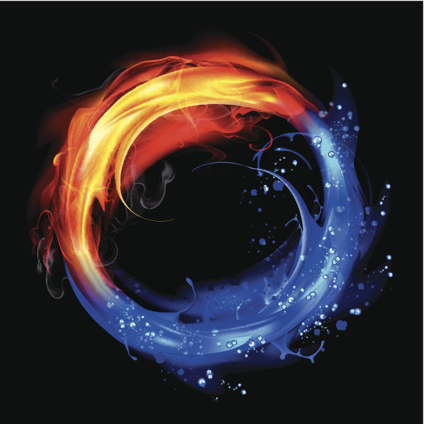 水火概念图片下载