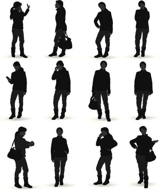 随意的女子站在图片下载