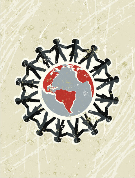 世界各地的男人和女人的纸链图片下载