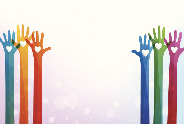 志愿服务手图片下载