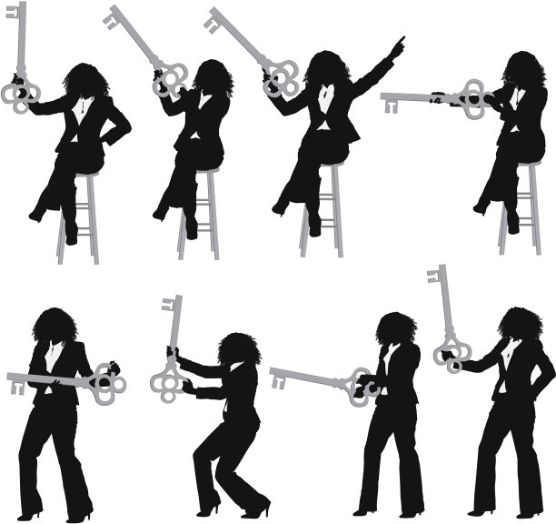 多幅女商人拿着钥匙的照片图片下载