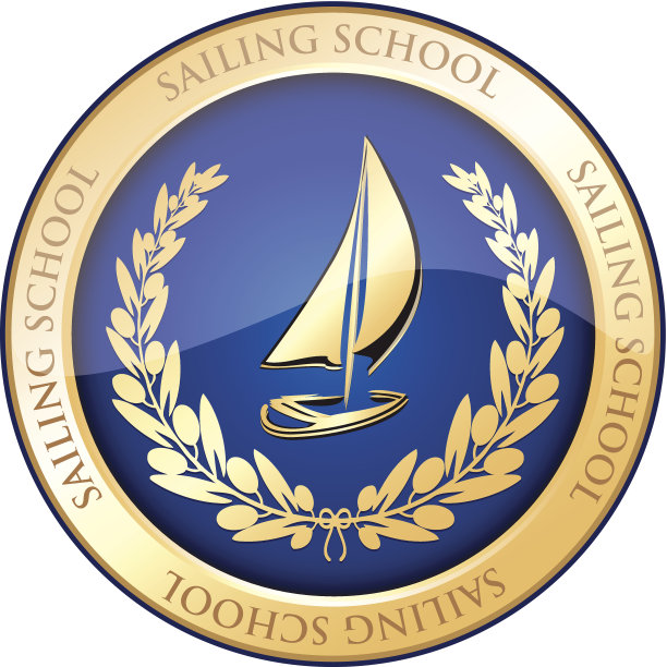帆船学校盾牌图片下载