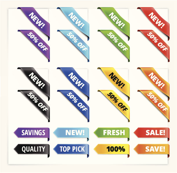 定制销售标签标志缎带抹布图片下载