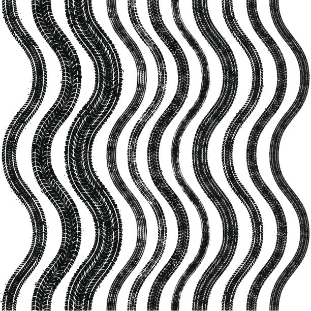 无缝波纹轮胎轨迹图片下载