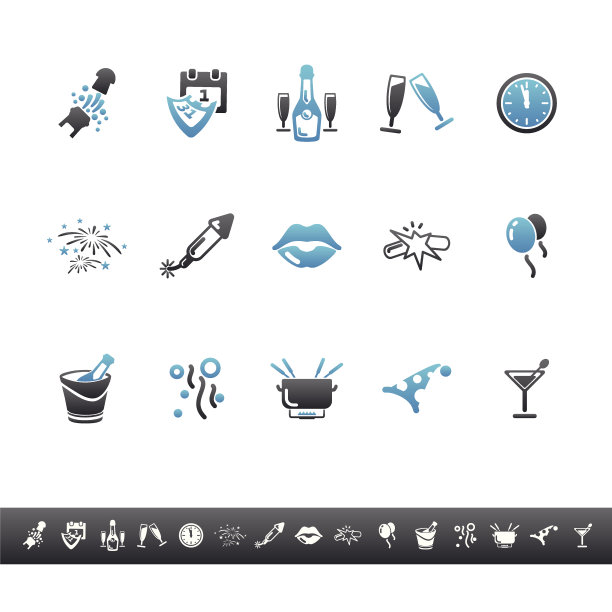 新年标志|蓝灰图片下载