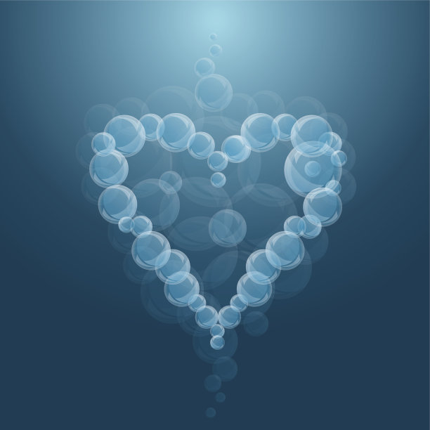 泡沫的心图片下载