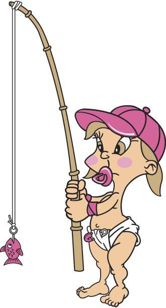 女婴钓鱼图片下载