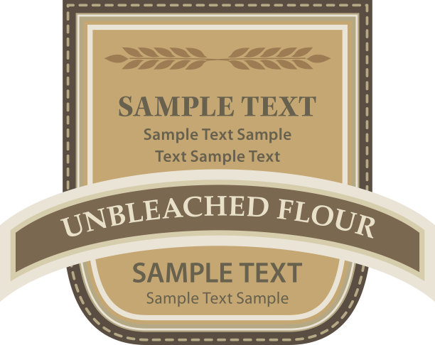 小麦和谷物标签或盾牌图片下载