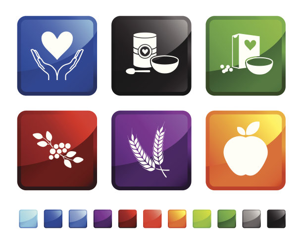 健康早餐贴纸套装图片下载