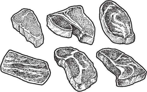 矢量插图的牛排图片下载