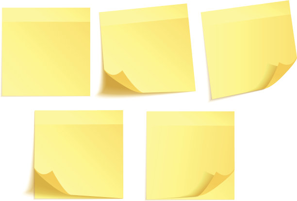 黄色胶笔记图片下载