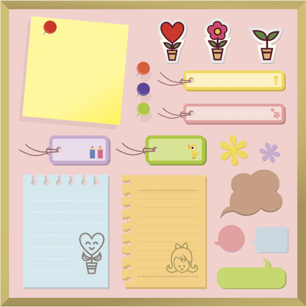 黑板上的纸很可爱图片下载