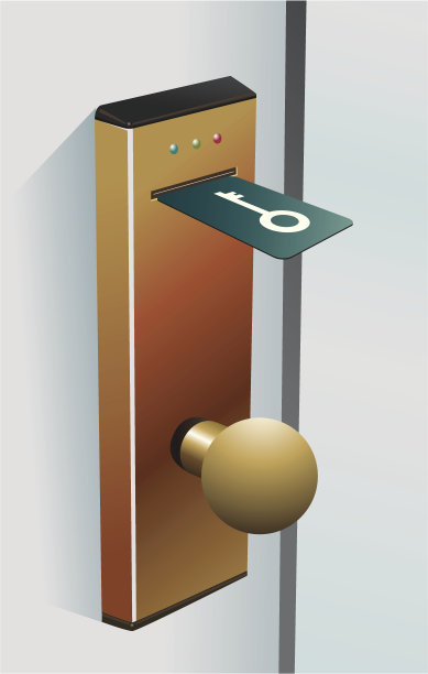 带有现代钥匙锁的门图片下载