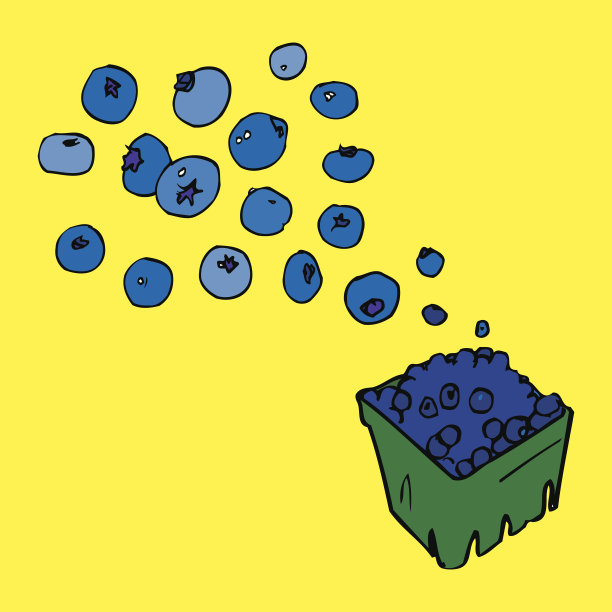 蓝莓(向量/ 300 dpi jpg)图片下载