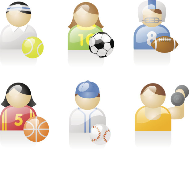 闪亮的图标:运动人士图片下载