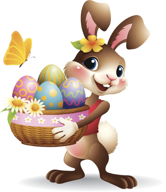 复活节兔子篮子图片下载
