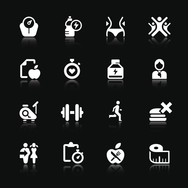 健身图标-白色系列图片下载