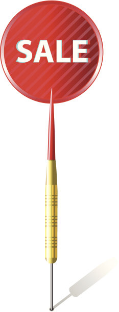 飞镖与销售文本飞|垂直图片下载
