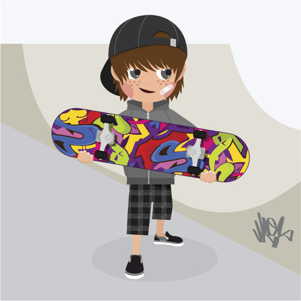 溜冰者,男孩,滑板图片下载