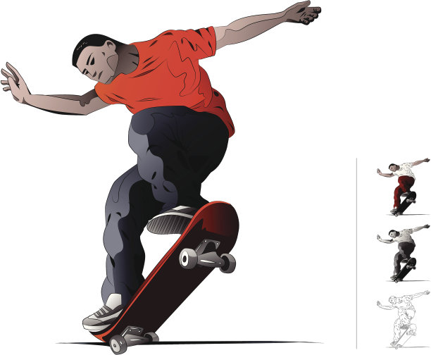 滑板爱好者。图片下载