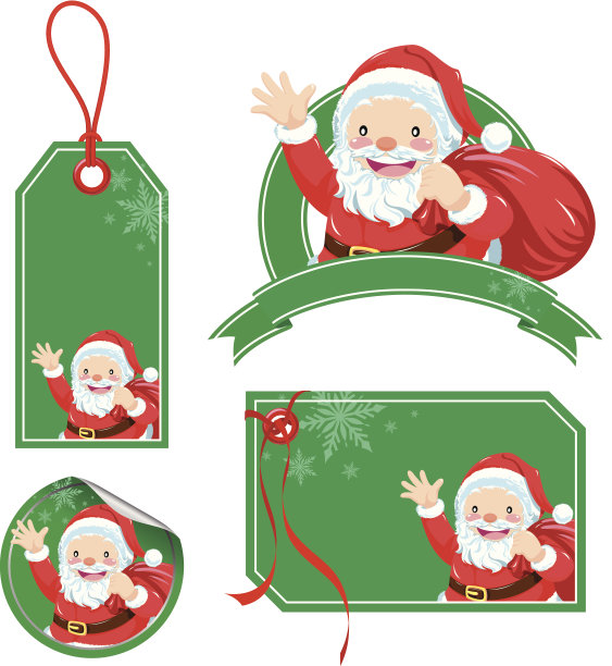 圣诞老人的价签图片下载