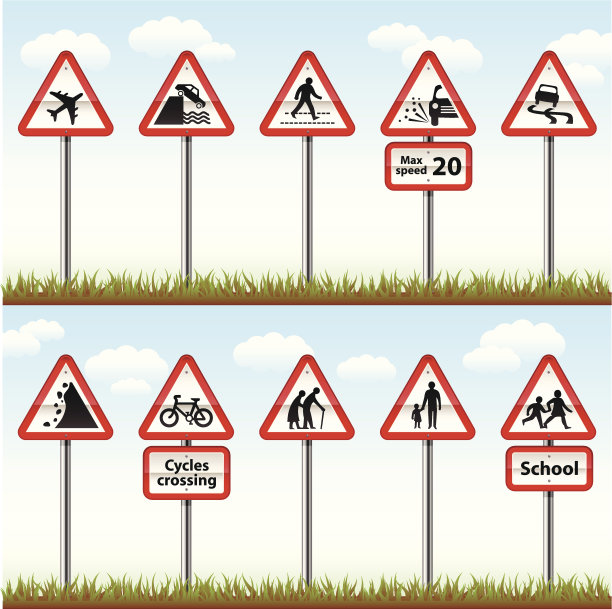 路标(警告系列)图片下载