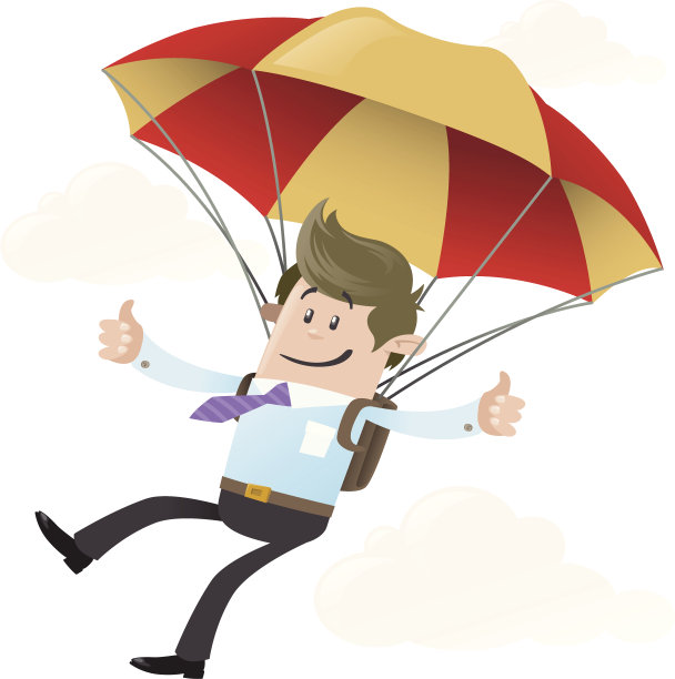 降落伞的生意伙伴图片下载