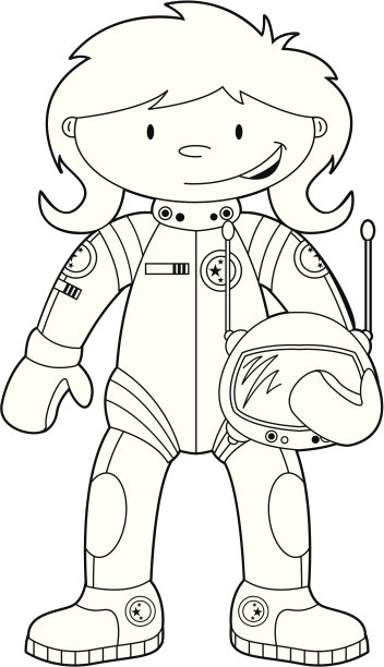 女宇航员的颜色图片下载