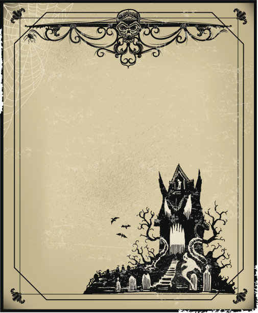 鬼屋背景-万圣节图片下载