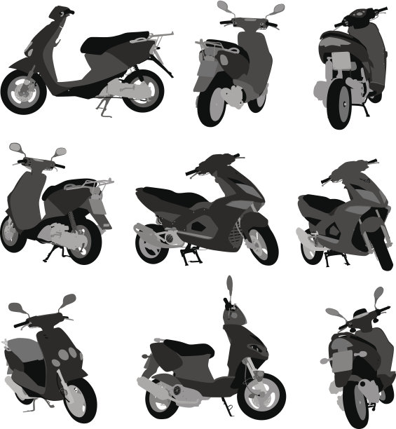 摩托车轮廓图片下载