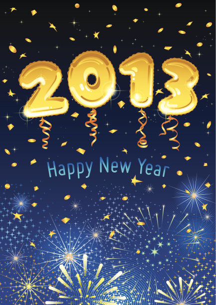 新年快乐——2013年气球图片下载
