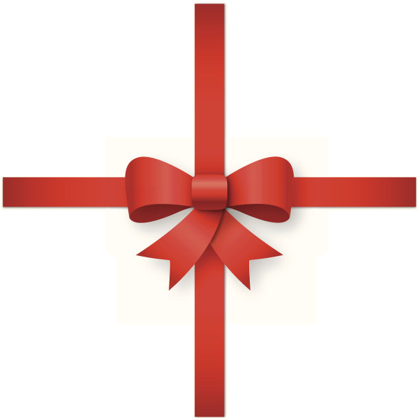 带蝴蝶结的红丝带图片下载