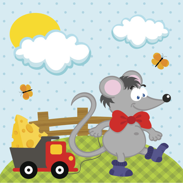 带玩具矢量的鼠标图片下载