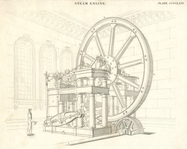科学固定蒸汽机19世纪1842年图片下载
