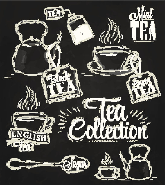 集茶粉笔图片下载