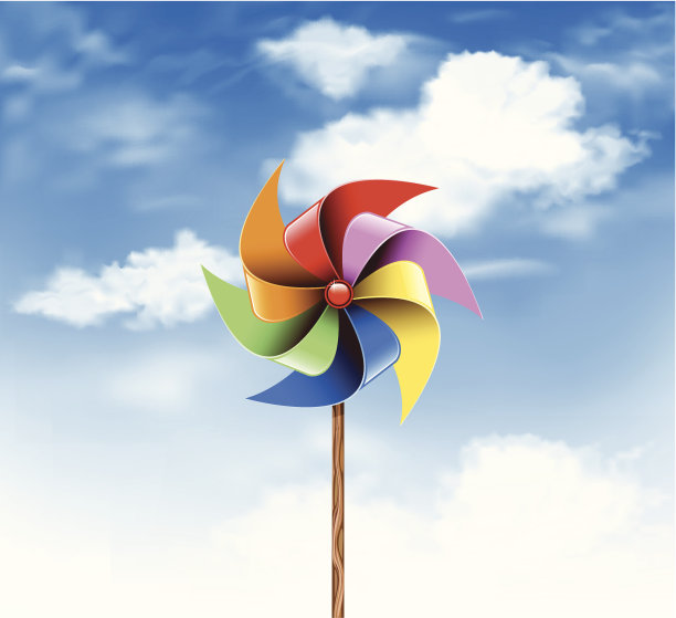 纸风车在天空图片下载