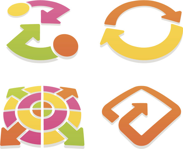 彩色箭头符号集合X图片下载