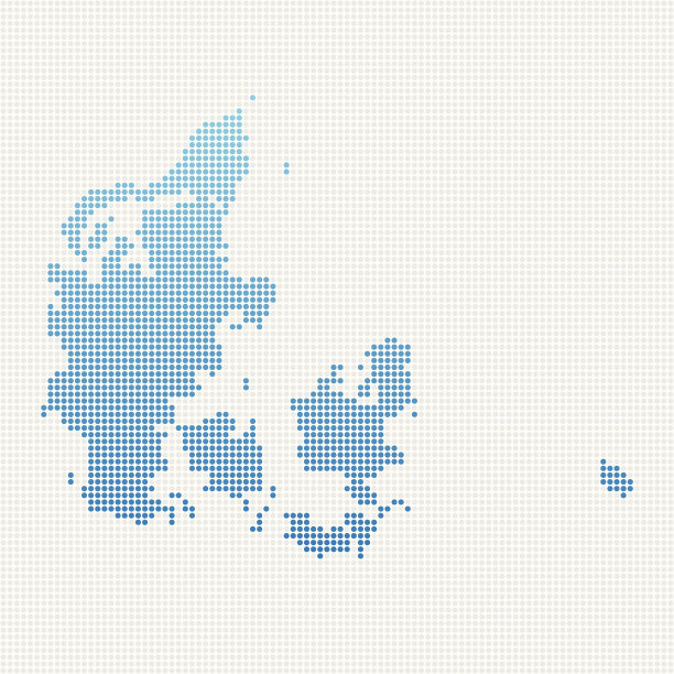 丹麦地图蓝点模式图片下载