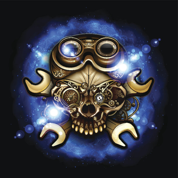 蒸汽朋克骷髅图片下载