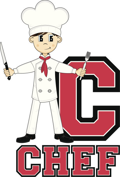 可爱的小厨师学习字母C图片下载