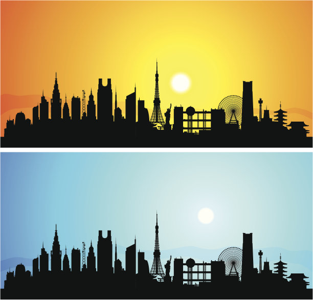 详细的东京(每个建筑都可以移动和完成)图片下载