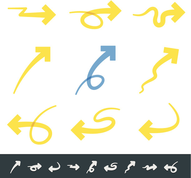 指向箭头集图片下载